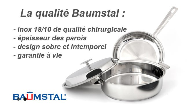 Gamme complète d'ustensiles de cuisson en inox - Baumstal