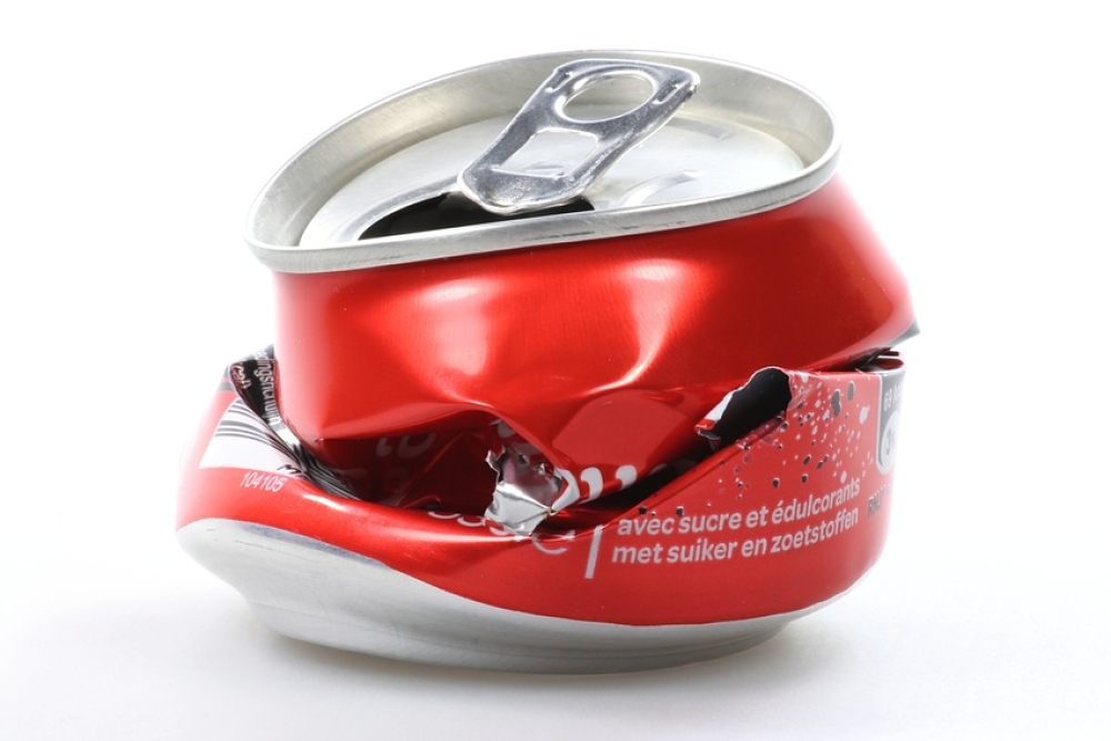 Canette de Coca écrasée