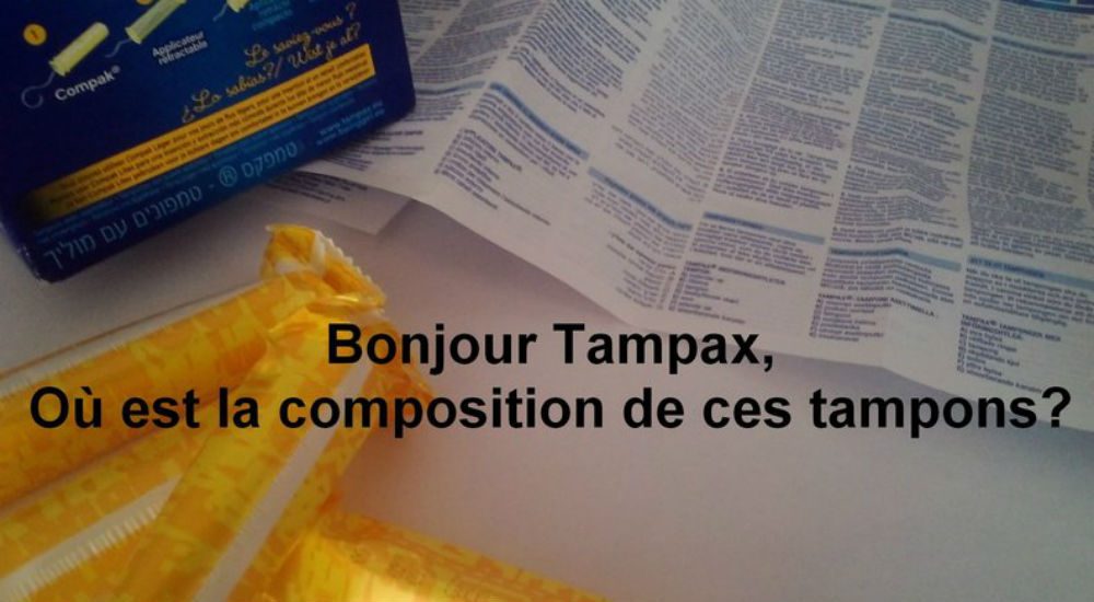 Boîte de tampons de la marque tampax