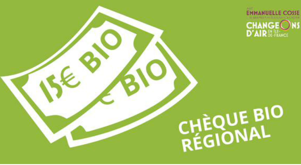 Les chèques bio de 15 euros proposés par EELV