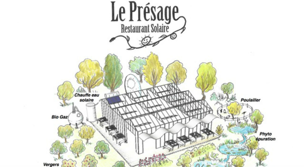 Dessin représentant le futur restaurant solaire le Présage à Aubagne