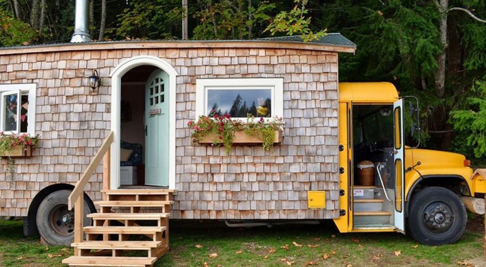 un bus restauré pour faire une maison