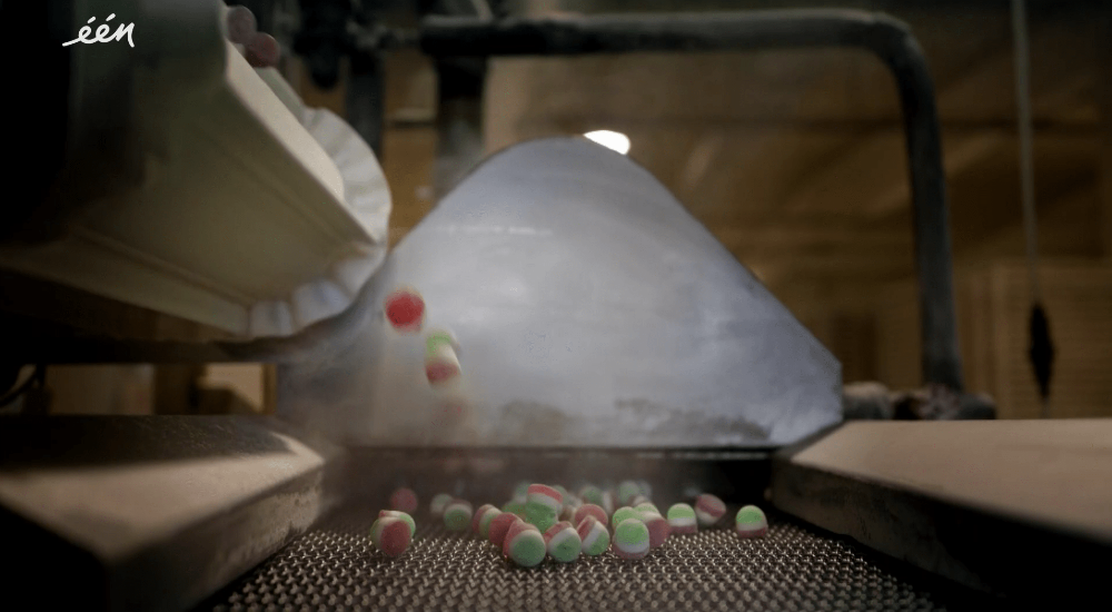 fabrication des bonbons à la gélatine de porc dans une usine
