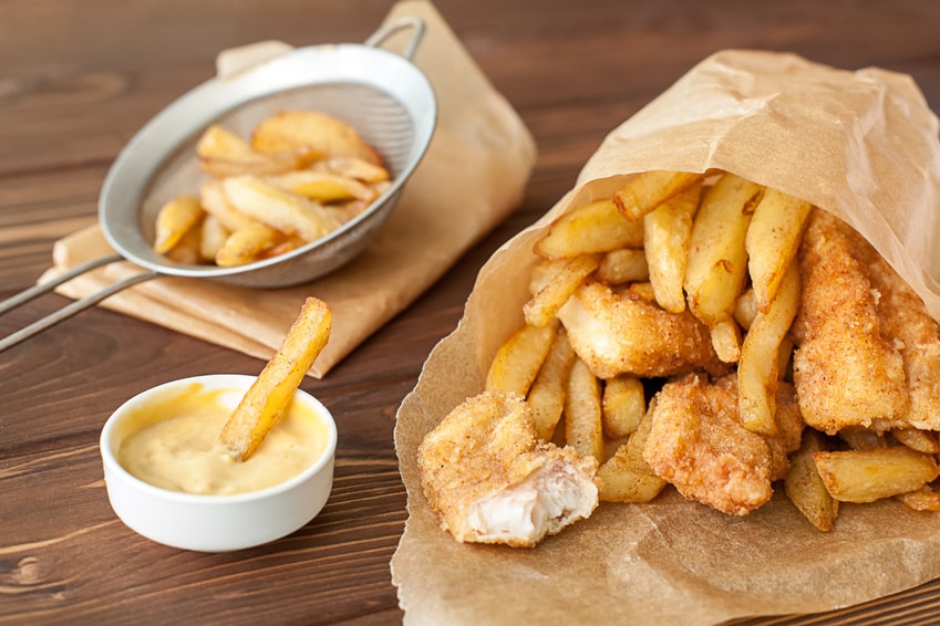 un repas de type fish and chips