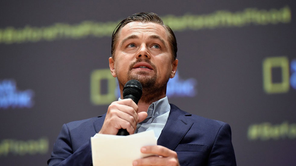 Leonardo Dicaprio pendant un discourt