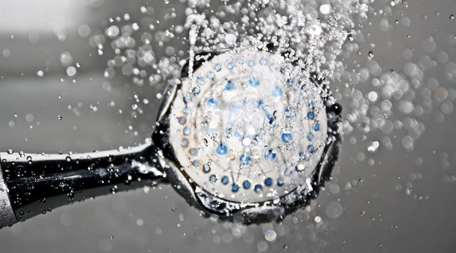 Pommeau de douche vue du dessous