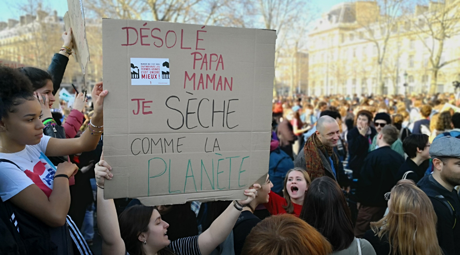 Manifestation étudiante pour le climant