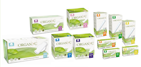 Gamme produits Organyc - protège slip, tampons
