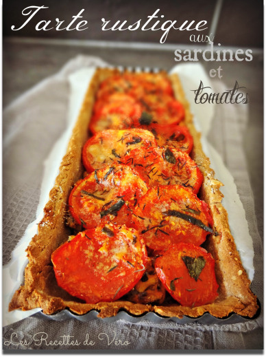 Tarte rustique aux sardines et aux tomates