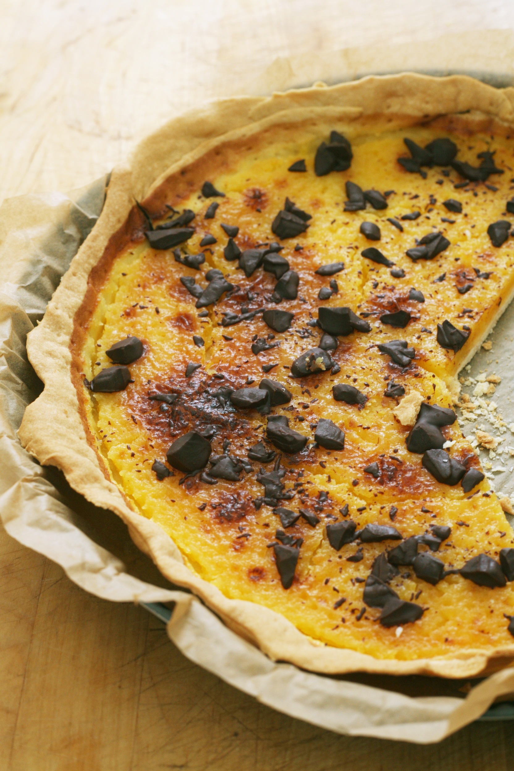 Tarte aux citrons copeaux de chocolat