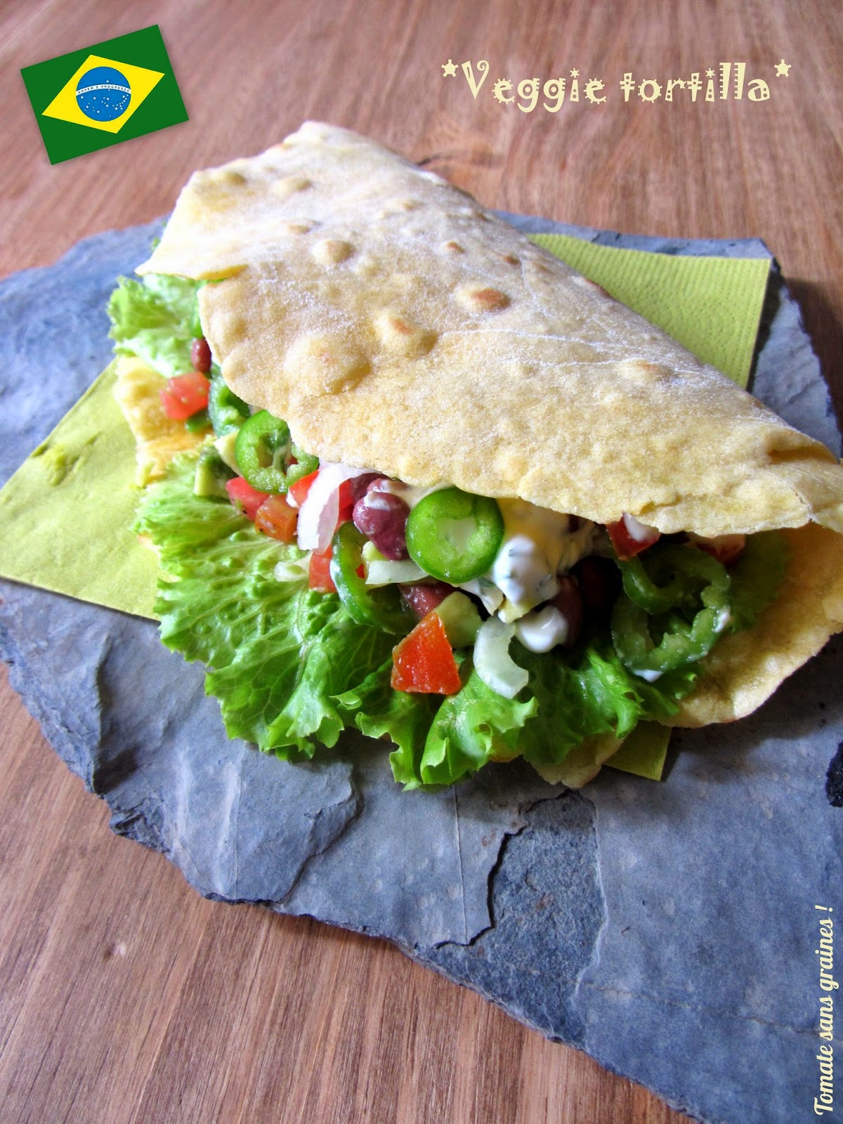 TORTILLAS DE MAÏS, GARNITURE VÉGÉTARIENNE