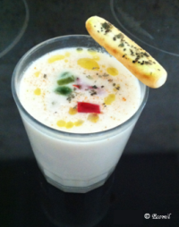 Gazpacho au lait d'amande