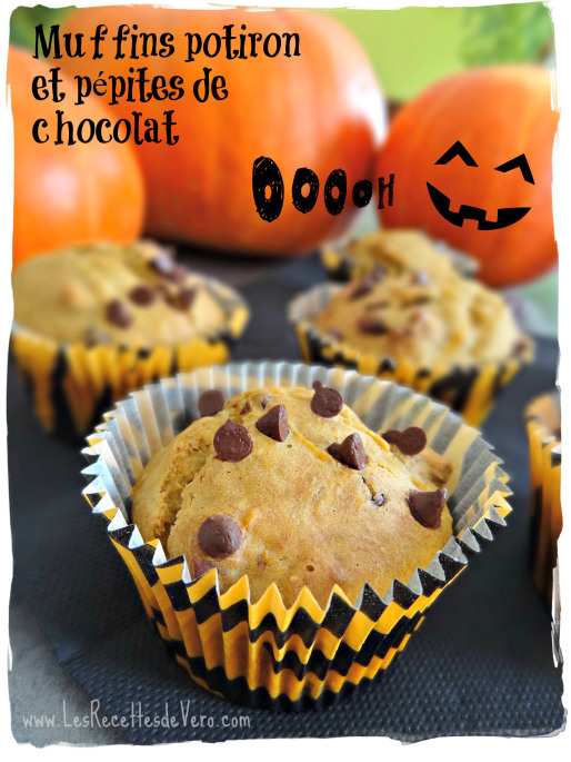 Muffins d’Halloween aux pépites de chocolat