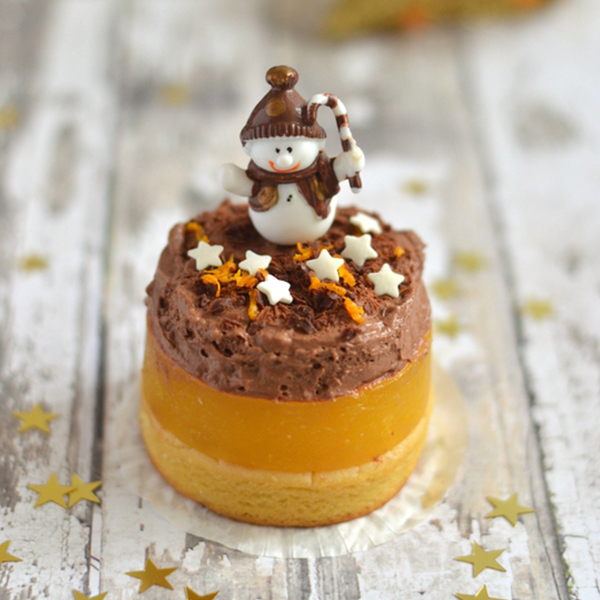 Dessert de Noël, farine de lupin, orange et chocolat - La gourmandise selon Angie