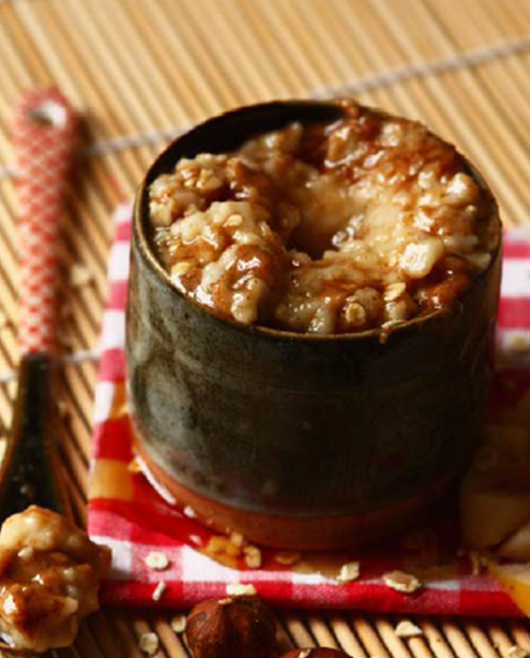 Porridge aux noisettes, sirop d’érable & Milkervé Amande Jean Hervé