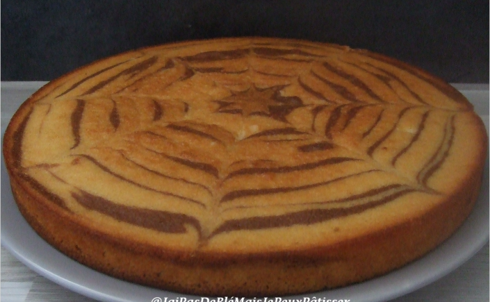 Gâteau zébré au chocolat au lait