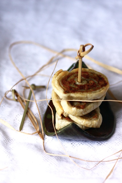 feuilletés aux rillettes de sardines et à la moutarde