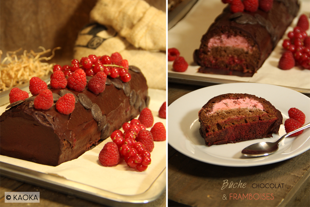 Recette buche chocolat framboises