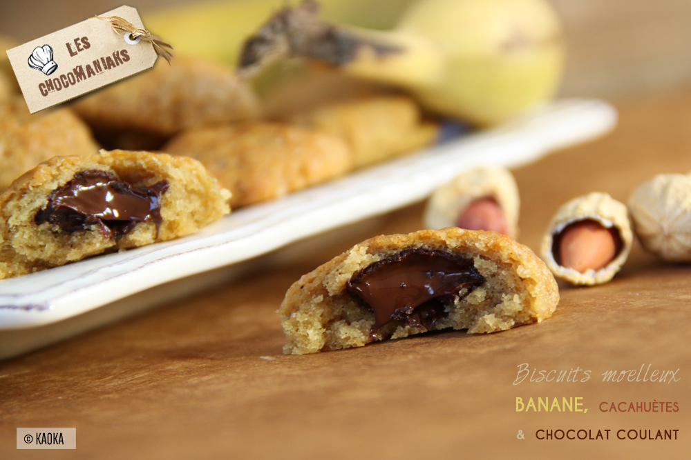 recette biscuits banane cacahuetes chocolat bio equitable