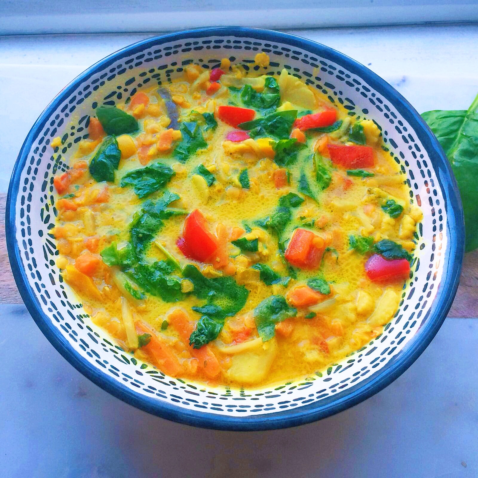 Dhal de lentilles corail aux légumes