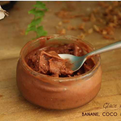 Glace vegan banane coco cacao