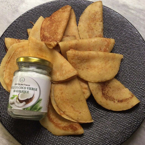 MINI PANCAKES A L'HUILE DE COCO