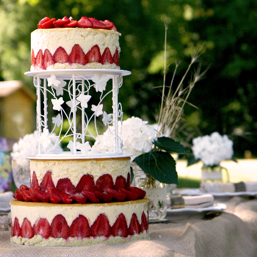 Wedding cake vanille et fraise