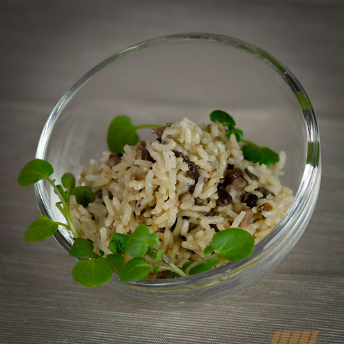 Riz pilaf marrons champignons