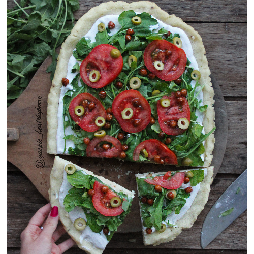 Pizza croustillante vegan