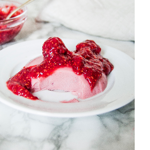 panna cotta coco framboise