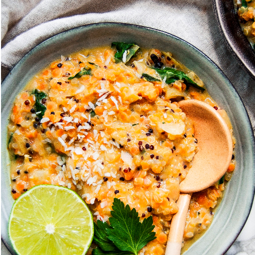 Curry de lentilles rouges au lait de coco