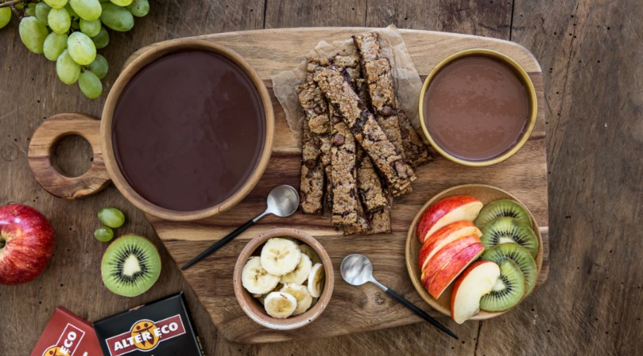 Fondue au chocolat Alter Eco et cookie sticks