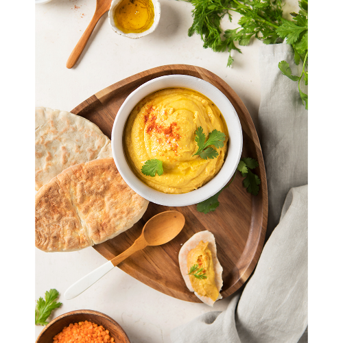 Houmous de patate douce & lentilles corail