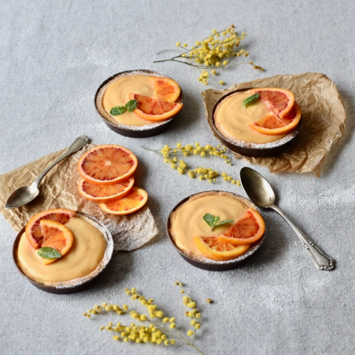 Tartelettes sablées orange sanguine et vanille Biobleud