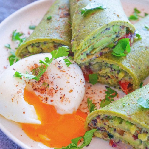 Wraps Aux Épinards Et Zaatar, Salsa D’avocat Au Citron