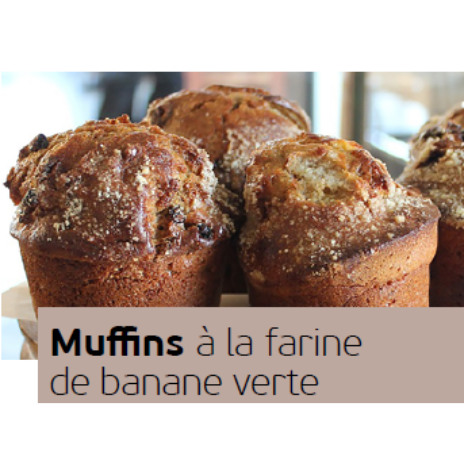 Muffins à la farine de banane verte
