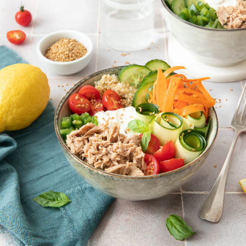 pokébowl de thon et légumes d'été