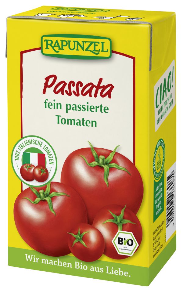 Purée de tomates passata Rapunzel, en Tetra Pak